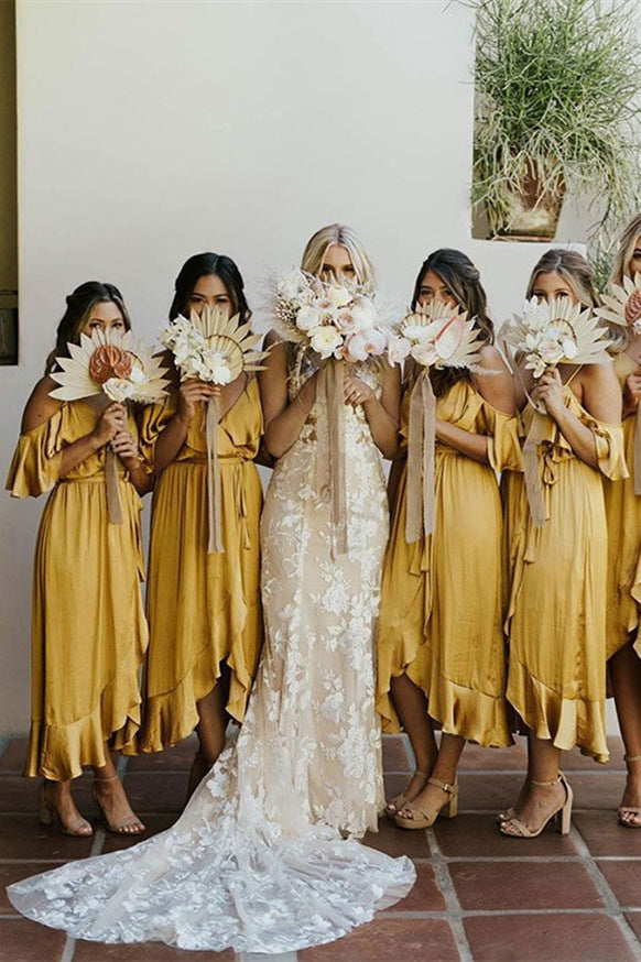 yellow bridesmaid dress